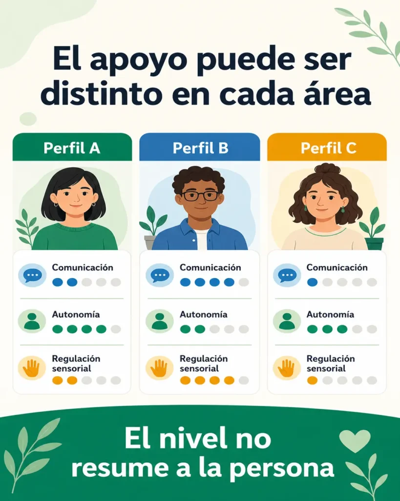 El nivel no resume a la persona dentro del espectro autista.