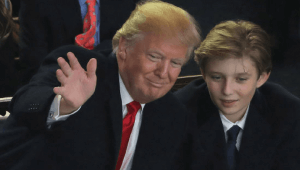 Imagen de D. Tump e seu fihlo Barron. Vacinas