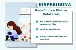 Risperidona e autismo, vector mostrando a uma mãe