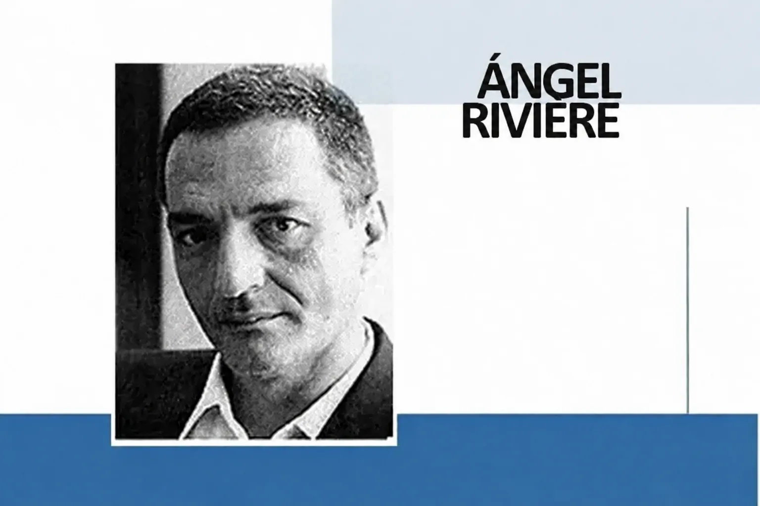 Retrato de Ángel Rivière en blanco y negro