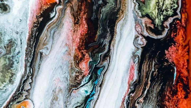 Imagen abstracta realizada en resina epóxica