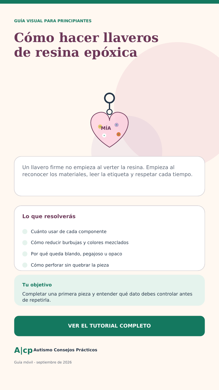 Portada de la guía gratuita para hacer llaveros de resina epóxica
